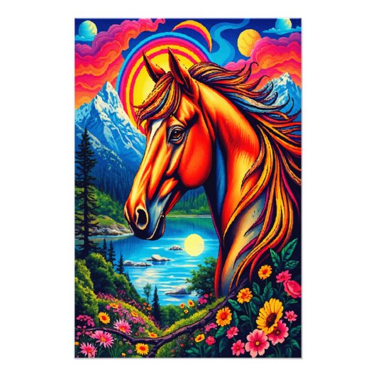 Artistieke uitingen van paarden foto afdruk (Voorkant)