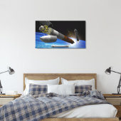 Artistieke uitlevering van een zware lift canvas afdruk (Insitu (Slaapkamer))