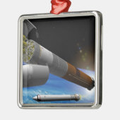 Artistieke uitlevering van een zware lift metalen ornament (Links)