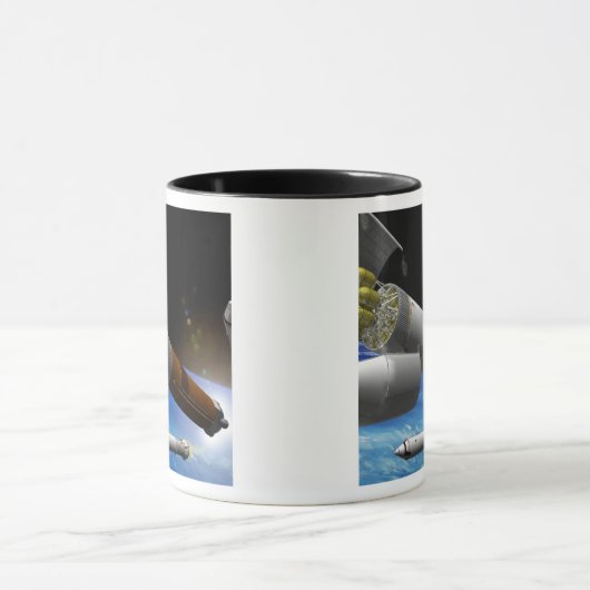 Artistieke uitlevering van een zware lift mok (Midden)