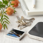 Artistieke uitlevering van een zware lift sleutelhanger (Zijkant)