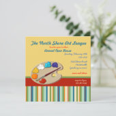 Artistieke uitnodiging. kaart (Staand voorkant)