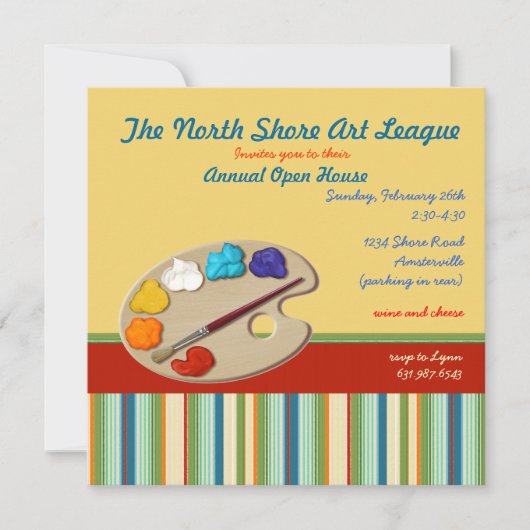 Artistieke uitnodiging. kaart (Voorkant)