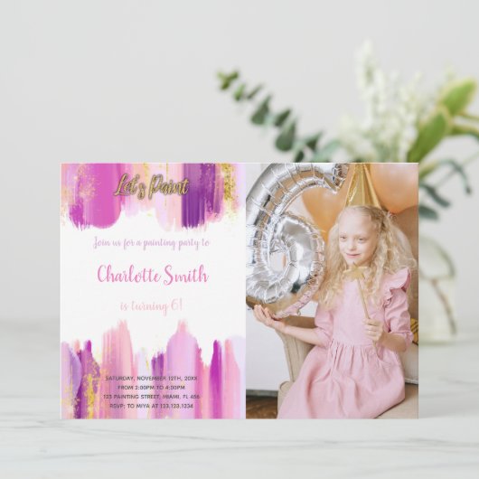  Artistieke Uitnodigingen voor Kinderen (Staand voorkant)