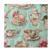 Artistieke unieke handgetekende antiek keuken tegeltje (Voorkant)