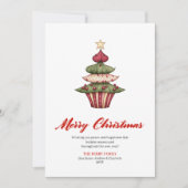 Artistieke unieke kerstboom groet afdrukbaar feestdagenkaart (Voorkant)