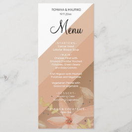 Artistieke unieke Terracotta Blush Waterverf Menu