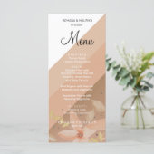 Artistieke unieke Terracotta Blush Waterverf Menu (Staand voorkant)