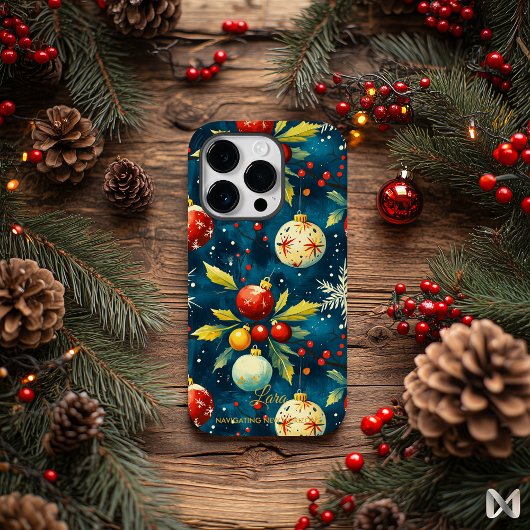 Artistieke vakantie – Feestelijk Ornament Design Case-Mate iPhone Case