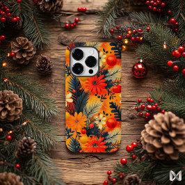 Artistieke vakantie – Levendige bloemen en Ornamen Case-Mate iPhone 14 Pro Hoesje