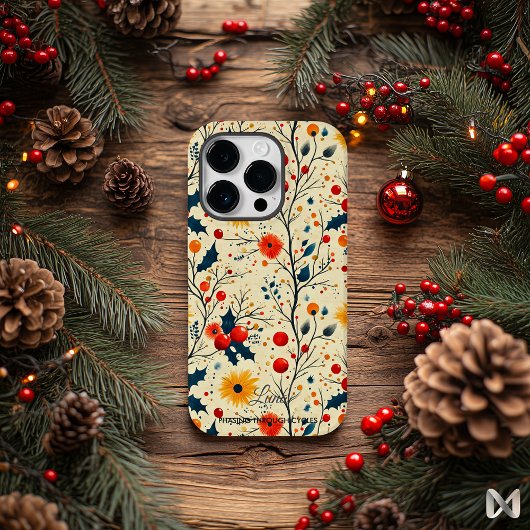 Artistieke vakantie minimalistische feestelijke bl Case-Mate iPhone case