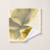 Artistieke ventilator in gele tafels bad handdoek (Wasdoekje)