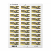 Artistieke ventilator in gele tafels etiket (Full Sheet)