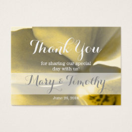 Artistieke ventilator in gele tongen - Dank u wel Visitekaartjes