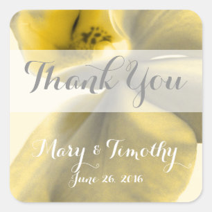 Artistieke ventilator in gele tonnen - Favor Vierkante Sticker