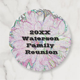 Artistieke ventilator voor familiereünie Event Lin Bedankjes Labels