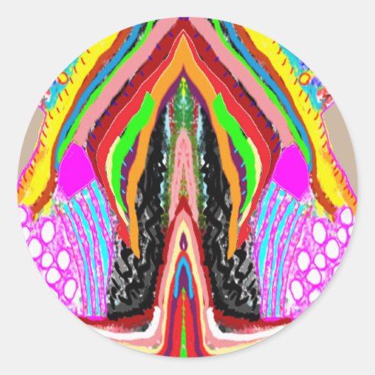 Artistieke verbeelding Grafische Sensualiteit Ronde Sticker (Voorkant)