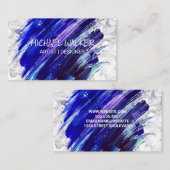 Artistieke verf geborsteld | Marmeren achtergrond Visitekaartje (Voorkant / Achterkant)