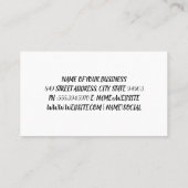 Artistieke verflijn achtergrond visitekaartje (Achterkant)