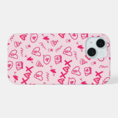 Artistieke verfspat | Slanke & Levendige iPhone 15 Case (Achterkant horizontaal)