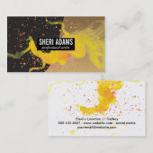 Artistieke verfspatten | Kleurblok Visitekaartje (Voorkant / Achterkant)