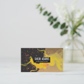 Artistieke verfspatten | Kleurblok Visitekaartje (Staand voorkant)