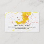 Artistieke verfspatten | Kleurblok Visitekaartje (Achterkant)