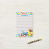 Artistieke verfsplatdoos Plaats het blok Post-it® Notes (Op bureau)