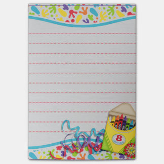 Artistieke verfsplatdoos Plaats het blok Post-it® Notes