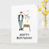 Artistieke verjaardag kaart (Gele Bloem)