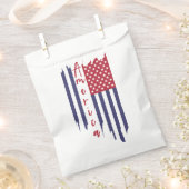 Artistieke verticale Amerikaanse vlag Bedankzakje (Geknipt)