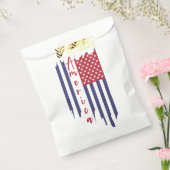 Artistieke verticale Amerikaanse vlag Bedankzakje (Gezegeld)