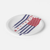 Artistieke verticale Amerikaanse vlag Papieren Bordje (Gekanteld)