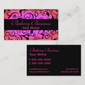 Artistieke vervagen roze damesbroodkaarten visitekaartje (Voorkant / Achterkant)