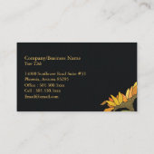 Artistieke Vette Zonnebloemen Monogram Visitekaartje (Achterkant)