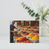 Artistieke visie op de Romeinse specerijenmarkt Briefkaart (Staand voorkant)