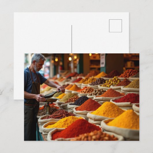 Artistieke visie op de Romeinse specerijenmarkt Briefkaart (Voorkant / Achterkant)