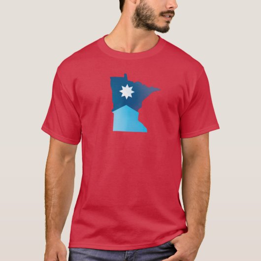 Artistieke vlag van de staat Minnesota T-shirt (Voorkant)