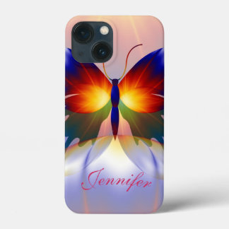 Artistieke vlinder en aangepaste naam Case-Mate iPhone case