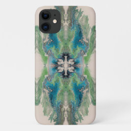 Artistieke Vloeibare Abstract in Aqua & Groen Case-Mate iPhone Case