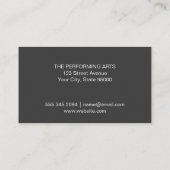 Artistieke voorstelling Dancing Logo Visitekaartje (Achterkant)