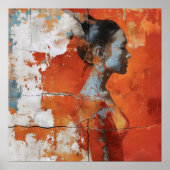 Artistieke voorstelling van een vrouw in profiel poster (Voorkant)