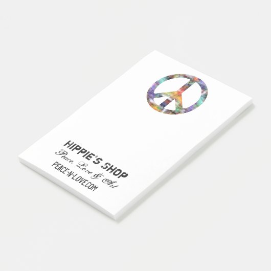 Artistieke vrede post-it® notes (Schuin)