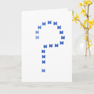 Artistieke vreemde vraagteken afbeelding/symbool  kaart