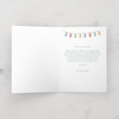 Artistieke vrolijke kerstboom van Ornament Gold Folie Feestdagenkaart (Binnenlaag)