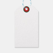 Artistieke Vrolijke Kerstmis Tartan Bourgondië Cadeaulabel (Achterkant)