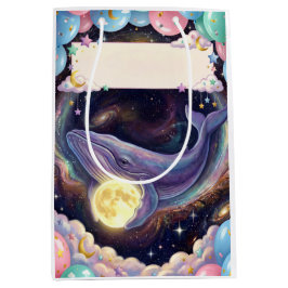 Artistieke walvis- en maan-cadeautas voor elke gel medium cadeauzakje