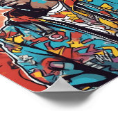 Artistieke Wanddecoratie Digitale Print Graffiti K (Hoek)