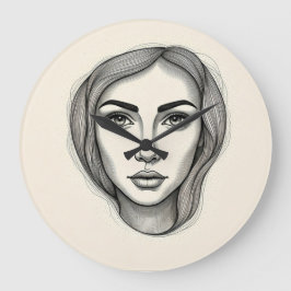 Artistieke wandklokken in zwart en wit