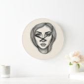 Artistieke wandklokken in zwart en wit (Huis)